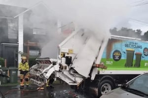 Stuff Website - Rubbish Truck Fire