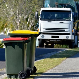 Rubbish truck bin