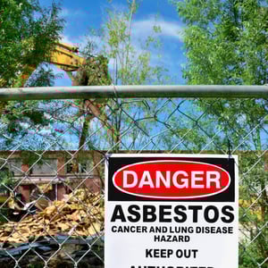 asbestos sign